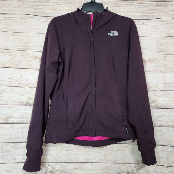 The North Face Womens Purple Pink Fleece Interior Hoodie Jacket Pockets XS/TP - Picture 1 of 16